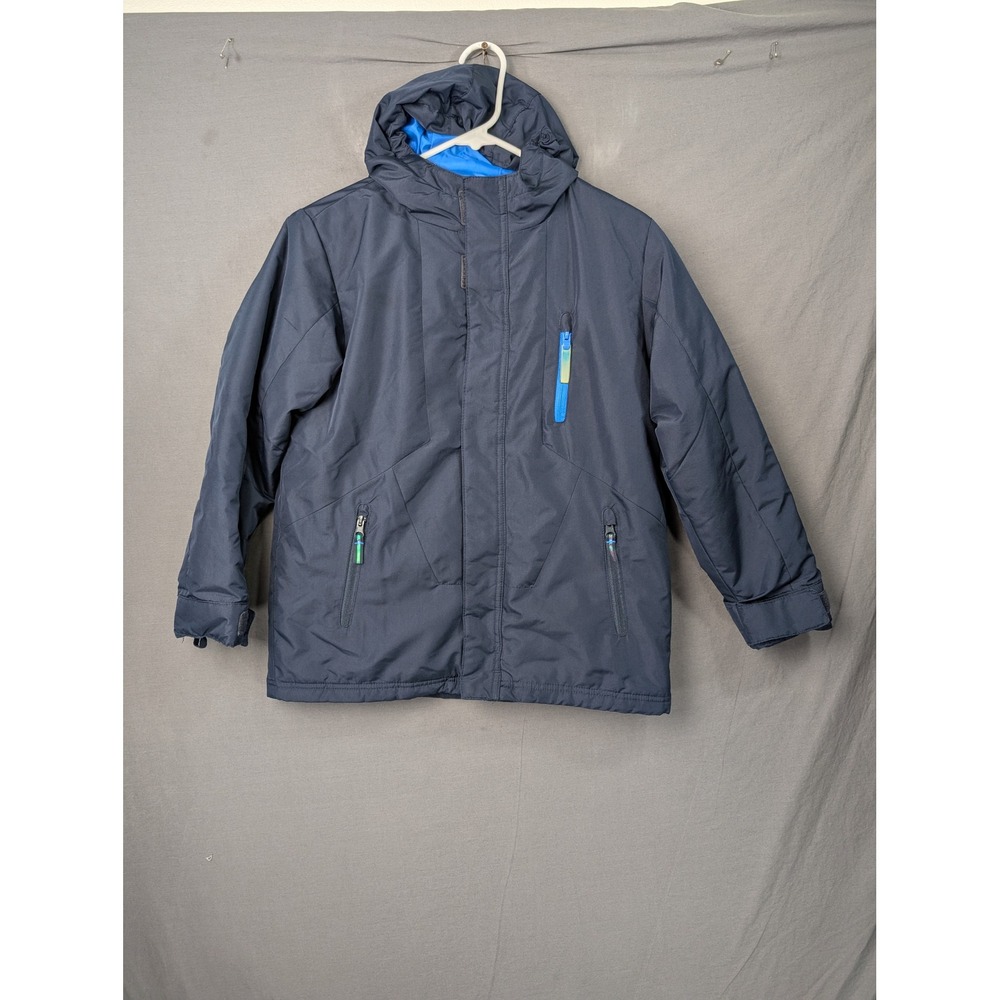 Champion Boys C9 Hooded Winter Puffer Jacket Navy Blue Size M 8-10